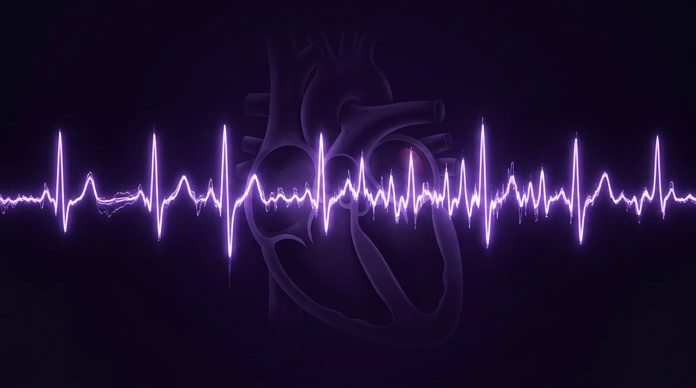 Visualización de fibrilación auricular con ECG irregular